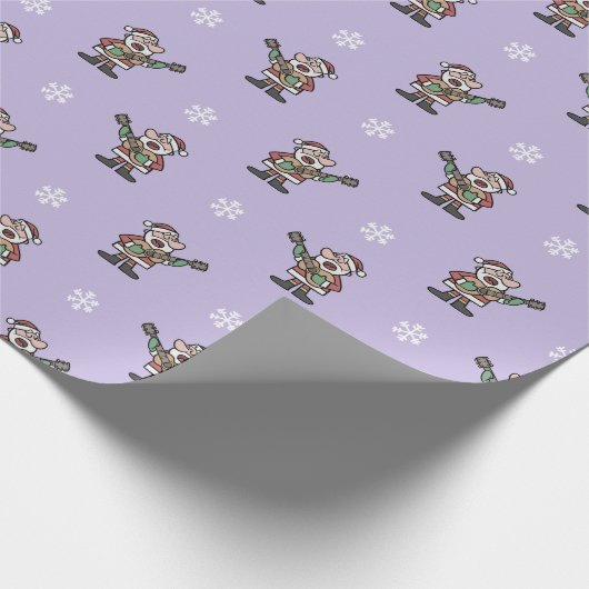 Santa singend geschenkpapier (Ecke)