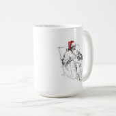Santa Sitzen mit Katze auf dem Sprung Kaffeetasse (VorderseiteRechts)