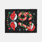 Santa Six Seven 67 Meme Christmas 67 Candy Cane Ki Fleecedecke (Vorderseite (Horizontal))
