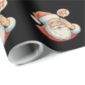 Santa Six Seven 6 7 67 Christmas Funny Xmas Meme Geschenkpapier (Rolleneckpunkt)