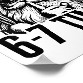 Santa Six Seven 6 7 Meme Funny Christmas Holiday H Poster (Ecke)