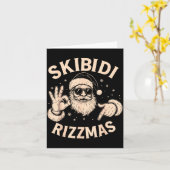 Santa Six Seven Meme 67 Hands Sign Rizz Skibidi Ri Karte (Gelbe Blume)