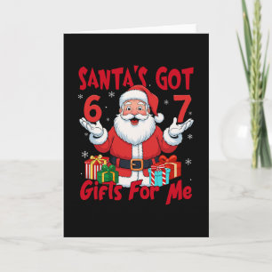 Santa Six Seven Meme Weihnachten Gen Z Meme Karte