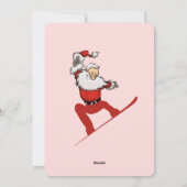 Santa Skateboard Feiertagskarte (Rückseite)