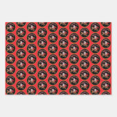 SANTA SKATEBOARD PANDA SNOWMAN MERRY CHRISTMAS GESCHENKPAPIER SET (Vorderseite)