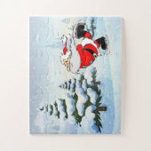 Santa Skaten am Nordpol Puzzle (Vertikal)