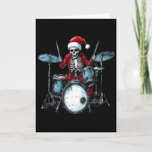 Santa Skeleton Drum Drummer Percussionist Karte (Vorderseite)