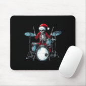 Santa Skeleton Drum Drummer Percussionist Mousepad (Mit Mouse)