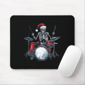 Santa Skeleton Drum Percussionist Drummer Mousepad (Mit Mouse)