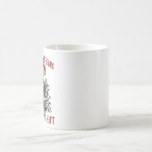 Santa Skeleton with Cat Holiday Snark Kaffeetasse (Mittel)