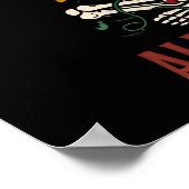 Santa Skeleton with Cat Holiday Snark Poster (Ecke)