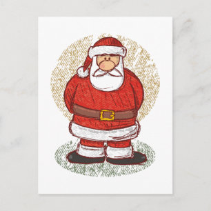 Santa Sketch Feiertagspostkarte