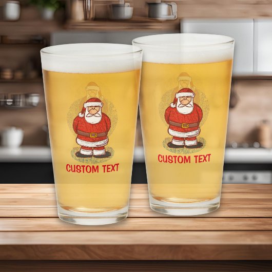 Santa Sketch Glas