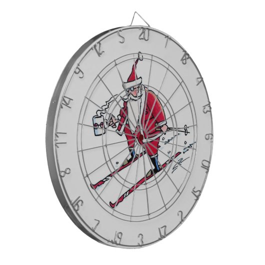 Santa Ski Dartboard Dartscheibe (Vorderseite Links)