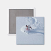 Santa Ski im Snowbird Ski Resort, Wasatch Magnet (Vorderseite/Rückseite)