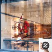 Santa Skiing Gau-Tu-Fensterheber Fensteraufkleber (Café-Fenster)