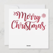 Santa Skiing Grußkarte Feiertagskarte (Rückseite)