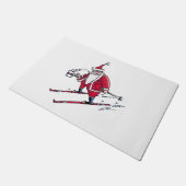 Santa Skiing Haustür Fußmatte (Schrägansicht)