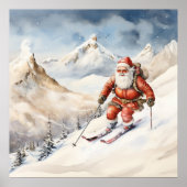 Santa Skiing Poster (Vorne)