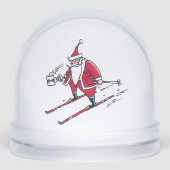 Santa Skiing snow globe Schneekugeln (Vorderseite)