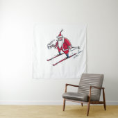 Santa Skiing tapestry Wandteppich (Beispiel)
