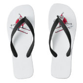 Santa Skiing weite Flip Flops Badesandalen (Fußbett)