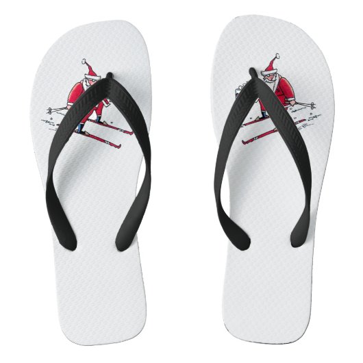 Santa Skiing weite Flip Flops Badesandalen (Fußbett)