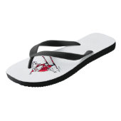Santa Skiing weite Flip Flops Badesandalen (Schrägansicht)