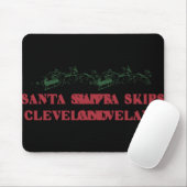 Santa Skips Cleveland Funny Santa Reindeer Xmas Ch Mousepad (Mit Mouse)