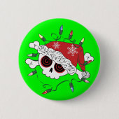 Santa Skull Button (Vorderseite)