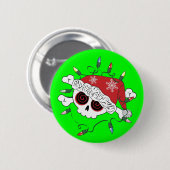 Santa Skull Button (Vorne & Hinten)