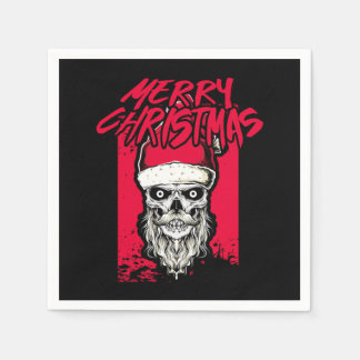 Santa Skull Freaky Horror Frohe Weihnachtsgeschenk Serviette