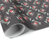 Santa Skull - Frohe Weihnachten Geschenkpapier (Rolleneckpunkt)