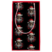 Santa Skull Geschenktasche (rot) Kleine Geschenktüte (Vorderseite)