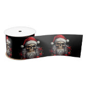 Santa Skull Gift Ribbon (Schwarz) Satinband (Spule)