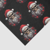 Santa Skull Gift Tissue (Schwarz) Seidenpapier (Ausschnitt)