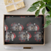 Santa Skull Gift Tissue (Schwarz) Seidenpapier (Geschenk)