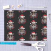 Santa Skull Gift Tissue (Schwarz) Seidenpapier (Handwerk)
