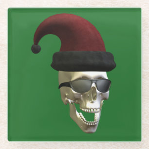 Santa Skull Glasuntersetzer