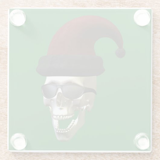 Santa Skull Glasuntersetzer (Rückseite)