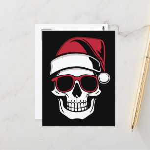 Santa skull Goth Weihnachten Postkarte