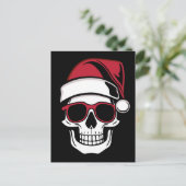 Santa skull Goth Weihnachten Postkarte (Stehend Vorderseite)