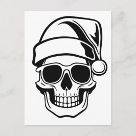 Santa skull Goth Weihnachten Postkarte