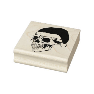 Santa Skull Gummistempel