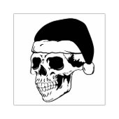 Santa Skull Gummistempel (Prägung)