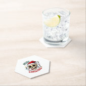 Santa Skull Hat Merry Christmas Family Matching Bo Untersetzer (Vor Ort)