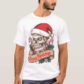 💀 🎅 Santa Skull Holiday T-Shirt 🎄 ❄️ (Vorderseite)