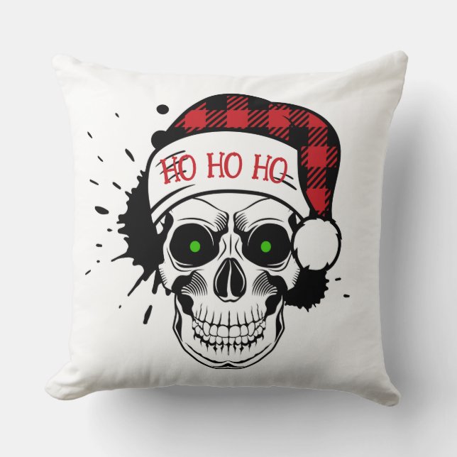 Santa Skull Kissen (Vorderseite)