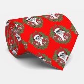 Santa Skull mit Wreath Krawatte (Gerollt)
