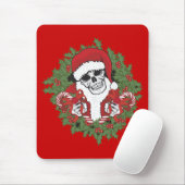Santa Skull mit Wreath Mousepad (Mit Mouse)